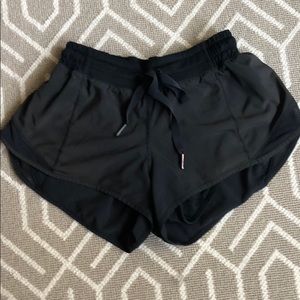 Lulu lemon black and dark grey shorts
